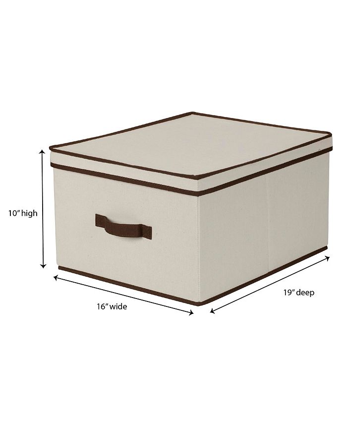 Household Essentials Large Canvas Storage Box Macy's