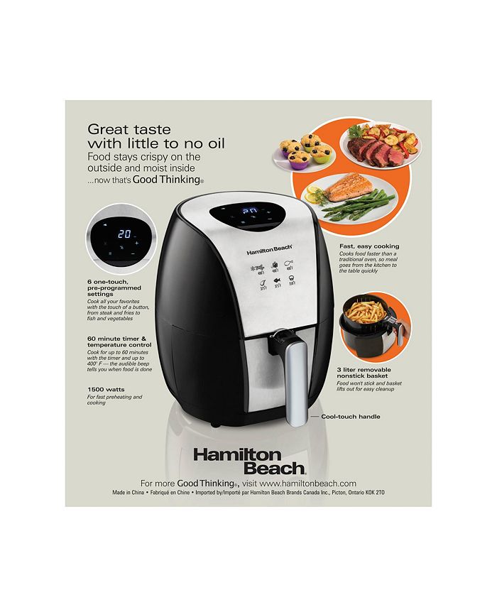 Hamilton Beach 3.4Qt. Digital Air Fryer Macy's