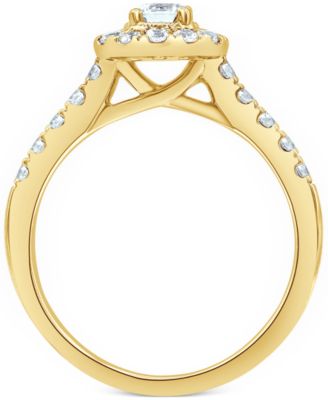Diamond Halo Bridal Set (1 ct. t.w.) in 14k Yellow or Rose Gold