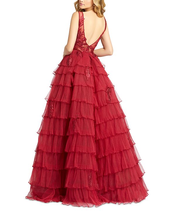 MAC DUGGAL Tiered Ruffle Ball Gown & Reviews - Dresses - Women - Macy's