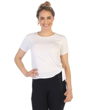American Fitness Couture Rayon made from Organic Bamboo Side Tie Studio Tee