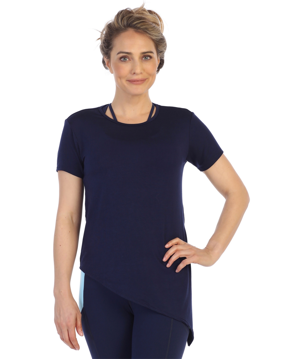 American Fitness Couture Rayon made from Organic Bamboo Side Tie Studio Tee