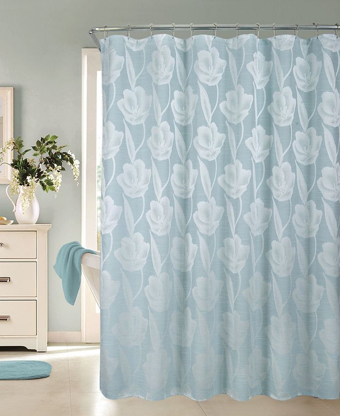 Dainty Home Lily Floral Shower Curtain, 70