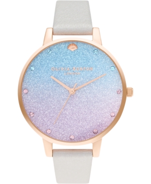 image of Olivia Burton Women-s Under The Sea Pearly White Leather Strap Watch 38mm