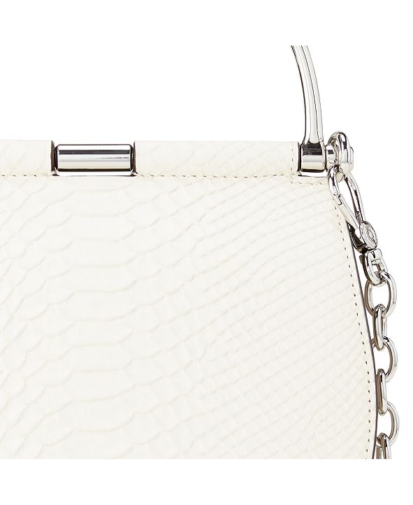 Lauren Ralph Lauren Leather Matte Python Embossed and Suede Mini Mason ...
