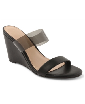 image of BCBGeneration Pina Vinyl Wedge Sandals Women-s Shoes