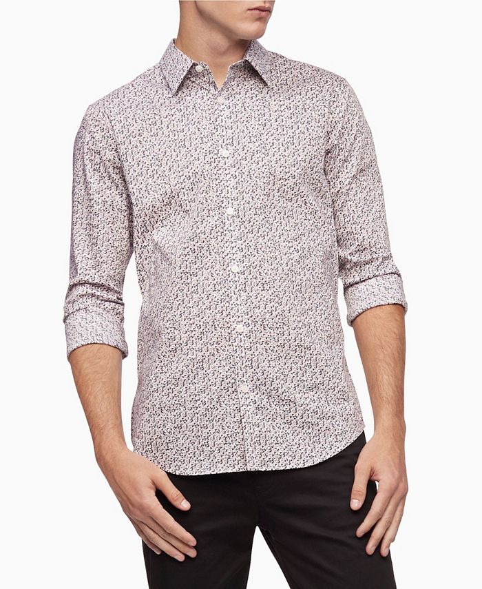 Calvin Klein Men's Stretch Cotton Camo-Print Button-Down Long Sleeve Shirt  & Reviews - Casual Button-Down Shirts - Men - Macy's