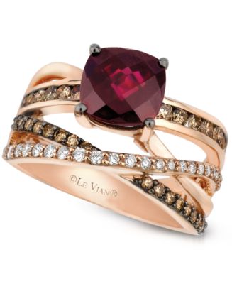 Le Vian® Raspberry Rhodolite® Garnet (2-3/4 ct. t.w.) and Chocolate and ...