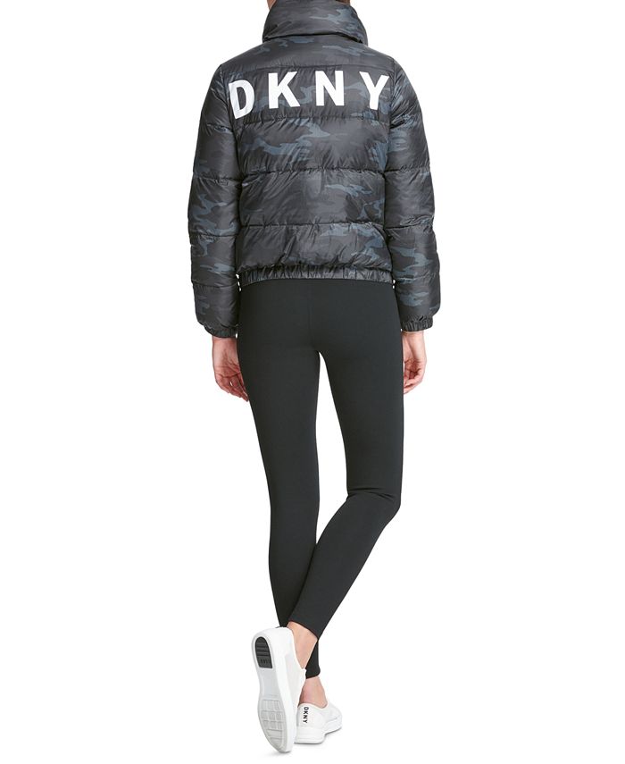 DKNY Sport Printed Logo Puffer Jacket - Macy's