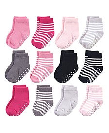 Baby Boys and Girls Socks with Non-Skid Gripper for Fall Resistance