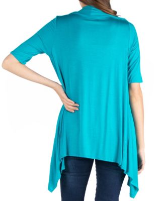 Loose Fit Open Front with Half Sleeve Cardigan