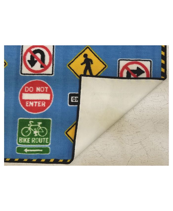 Fun Rugs Fun Time Traffic Signs 19" x 29" Area Rug Macy's