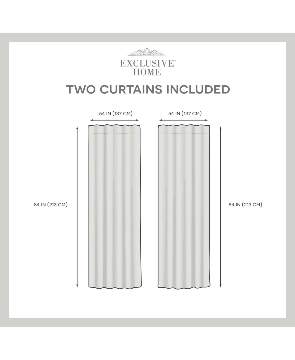 Exclusive Home Curtains Demi Light Filtering Hidden Tab Top Curtain Panel Pair, 54