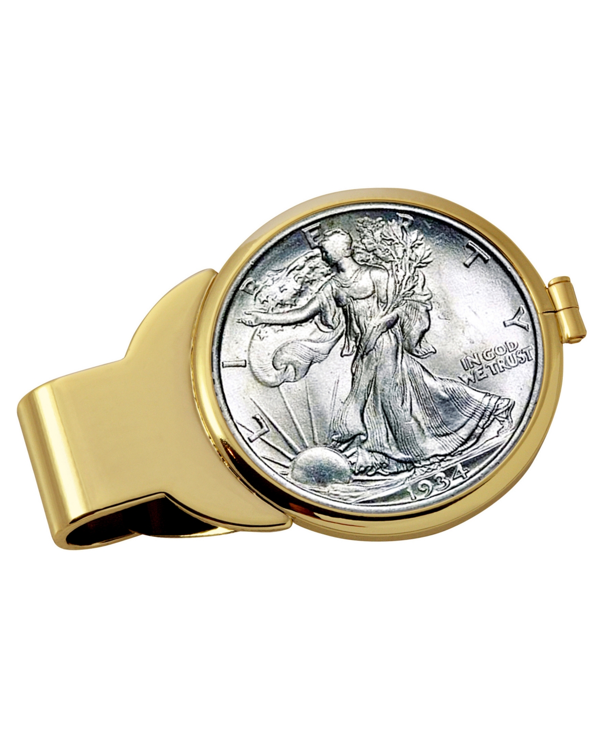 Men's American Coin Treasures Silver Walking Liberty Half Dollar Coin Money Clip - Gold