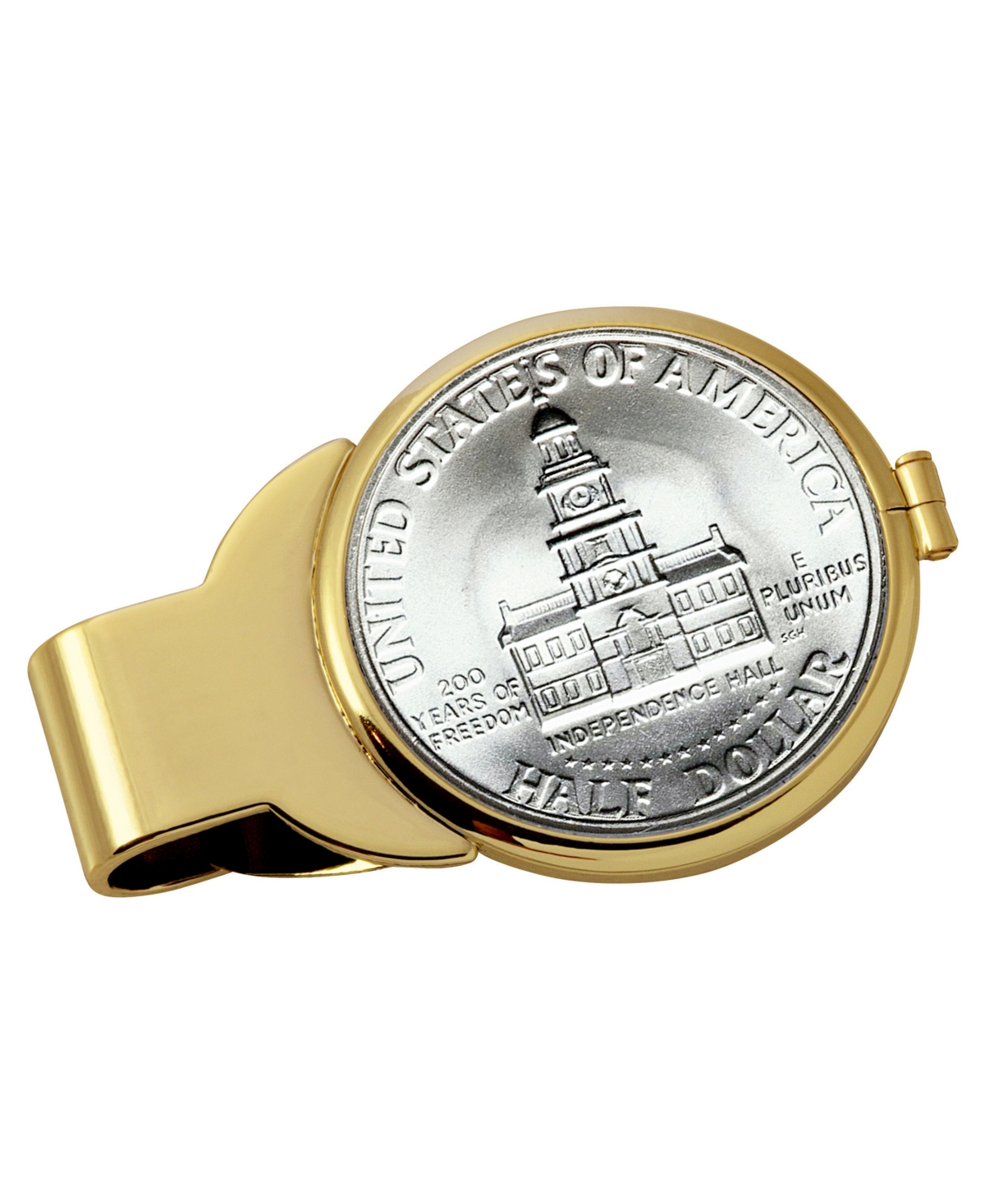Men's American Coin Treasures Jfk Bicentennial Half Dollar Coin Money Clip - Gold