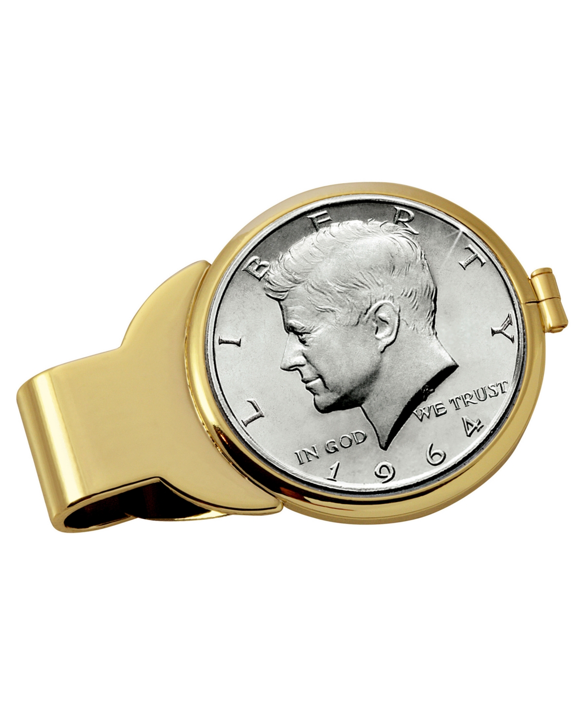 Men's American Coin Treasures Jfk 1964 First Year of Issue Half Dollar Coin Money Clip - Gold