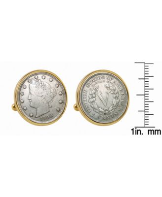 Liberty Nickel Bezel Coin Cuff Links