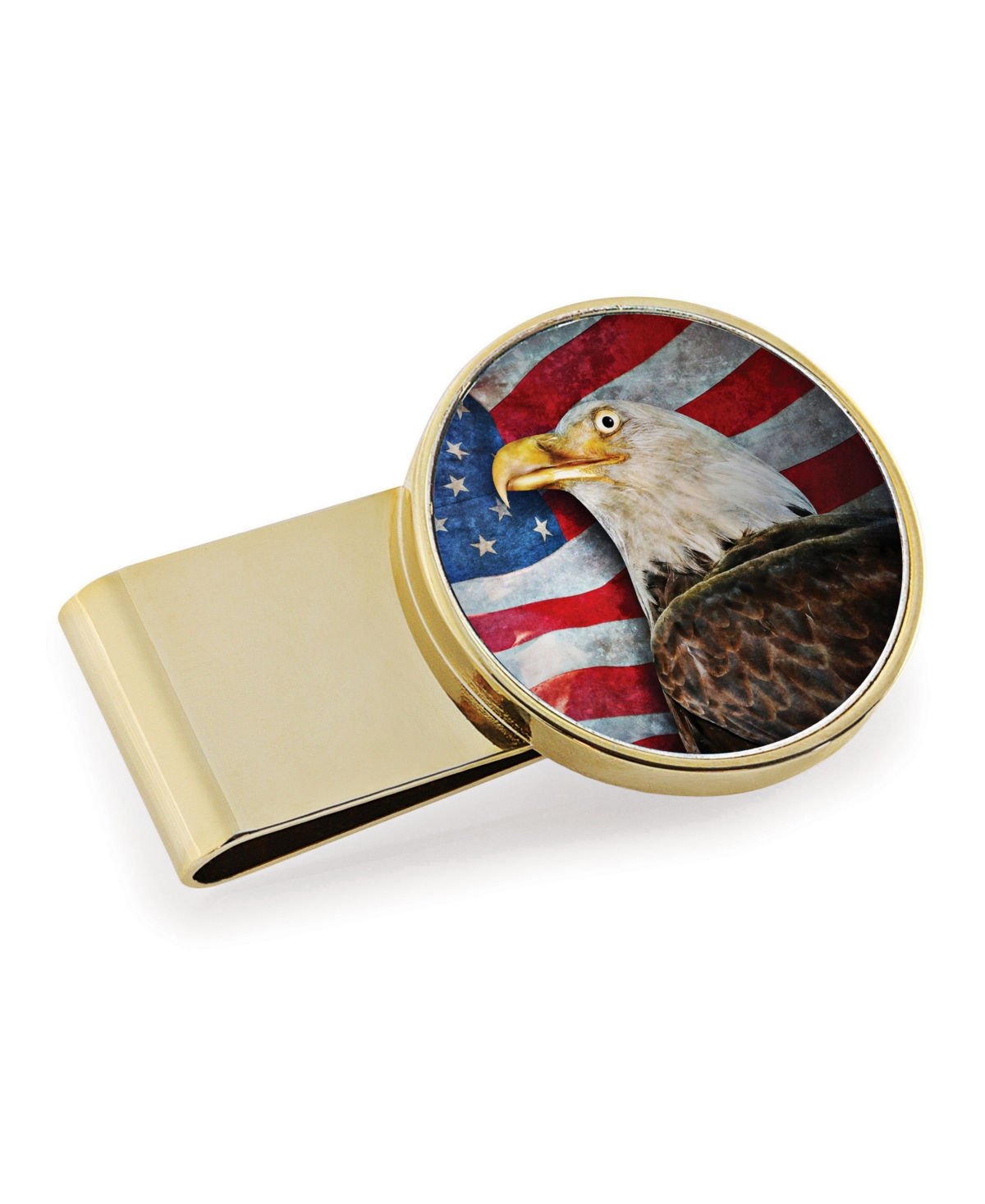Men's American Coin Treasures American Bald Eagle Colorized Jfk Half Dollar Stainless Steel Money Clip - Gold