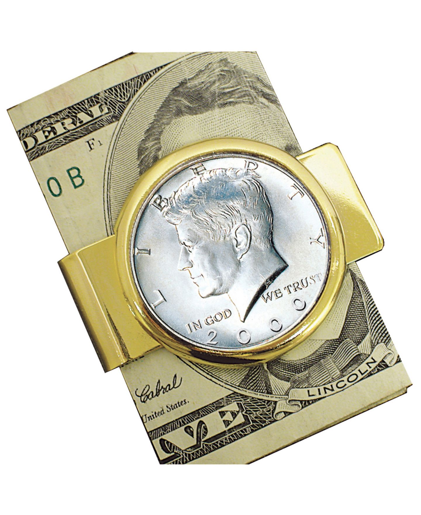Мужской зажим для денег American Coin Treasures с монетой JFK Half Dollar — фото 1