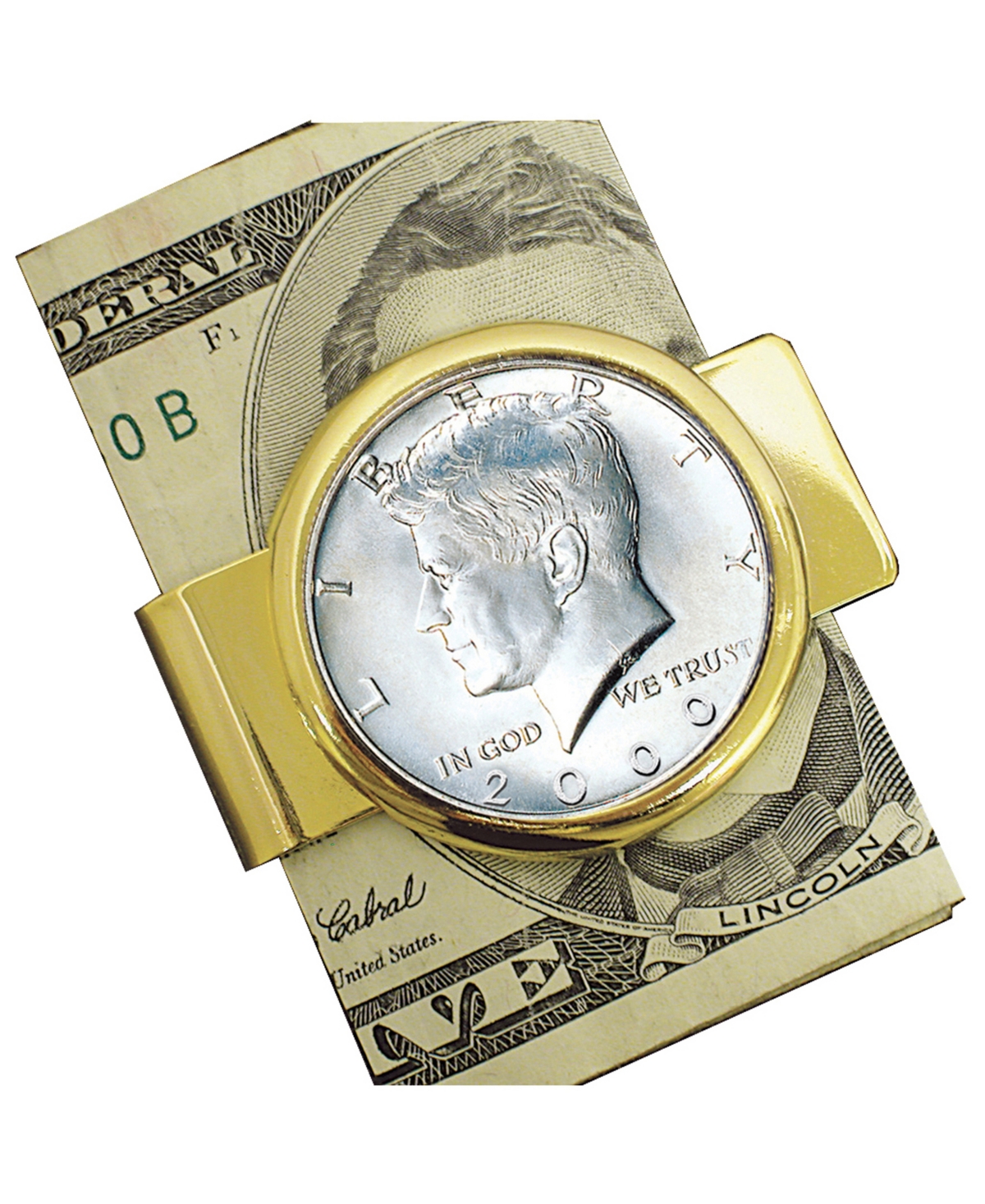 Men's American Coin Treasures Jfk Half Dollar Coin Money Clip - Gold