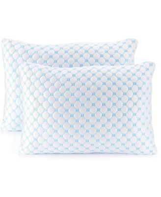 White Washable Cooling Gel Memory Foam Pillows, 2-Pack