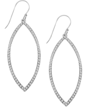 image of Essentials Cubic Zirconia Marquise Drop Earrings in Fine Silver-Plate