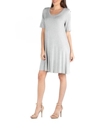 Soft Flare T-Shirt Dress with Pocket Detail
