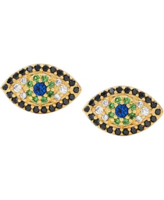 Michael Kors - Multi-Crystal Evil Eye Stud Earrings