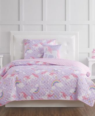 Kids Rainbow Unicorn 2-Pc. Quilt Set, Twin