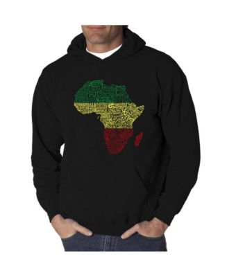 LA Pop Art Men's Countries in Africa Word Art Hooded Sweatshirt - Macy's