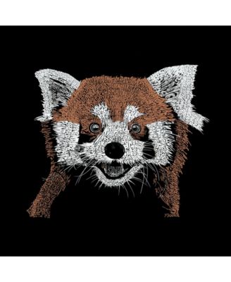 Men's Red Panda Word Art Hooded Sweatshirt