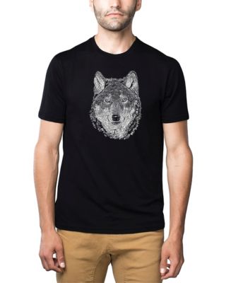 LA Pop Art Men's Premium Word Art T-shirt - Wolf - Macy's