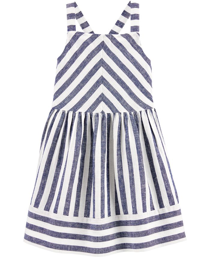 Carter's Toddler Girls Blue Striped Dress - Macy's