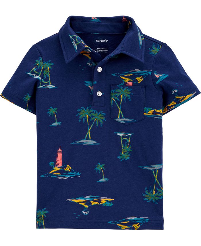 Carter's Toddler Boys Tropical Slub Jersey Polo Macy's