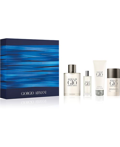 Giorgio Armani Men S 4 Pc Acqua Di Gio Eau De Toilette Father S Day Gift Set Reviews All Perfume Beauty Macy S