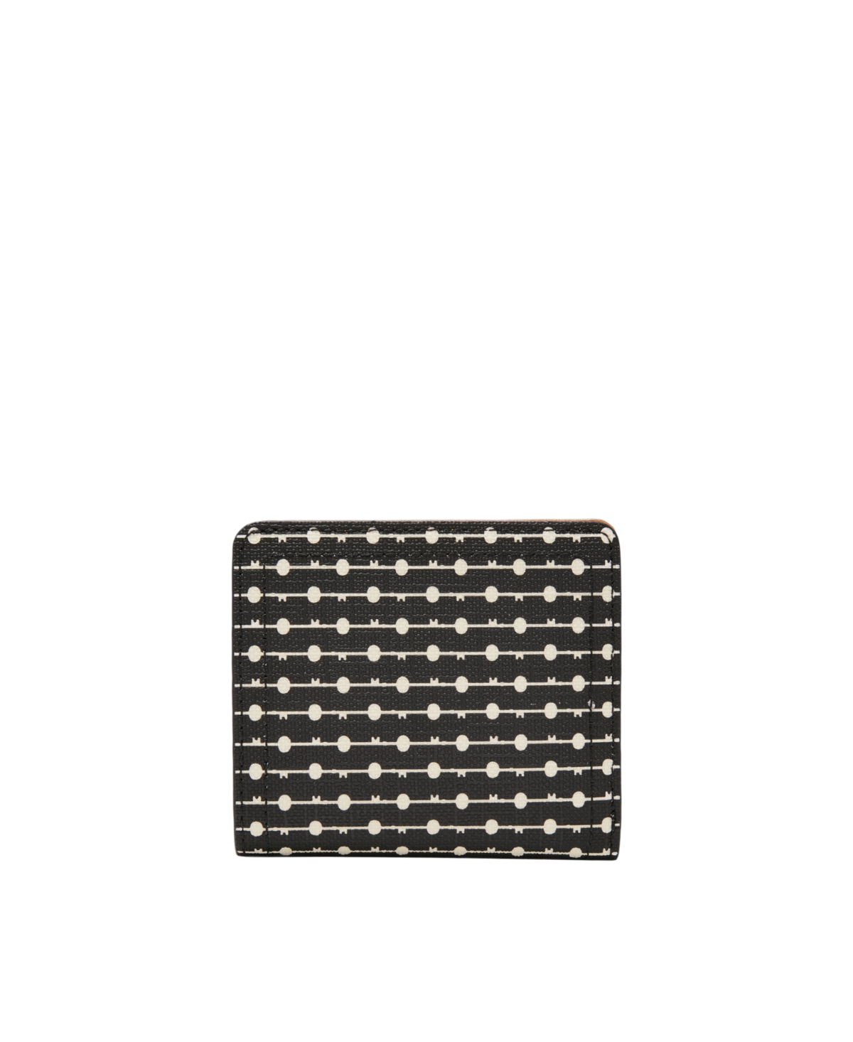 Fossil Women's Logan Small Bifold Wallet In Black Key Stripe/gold