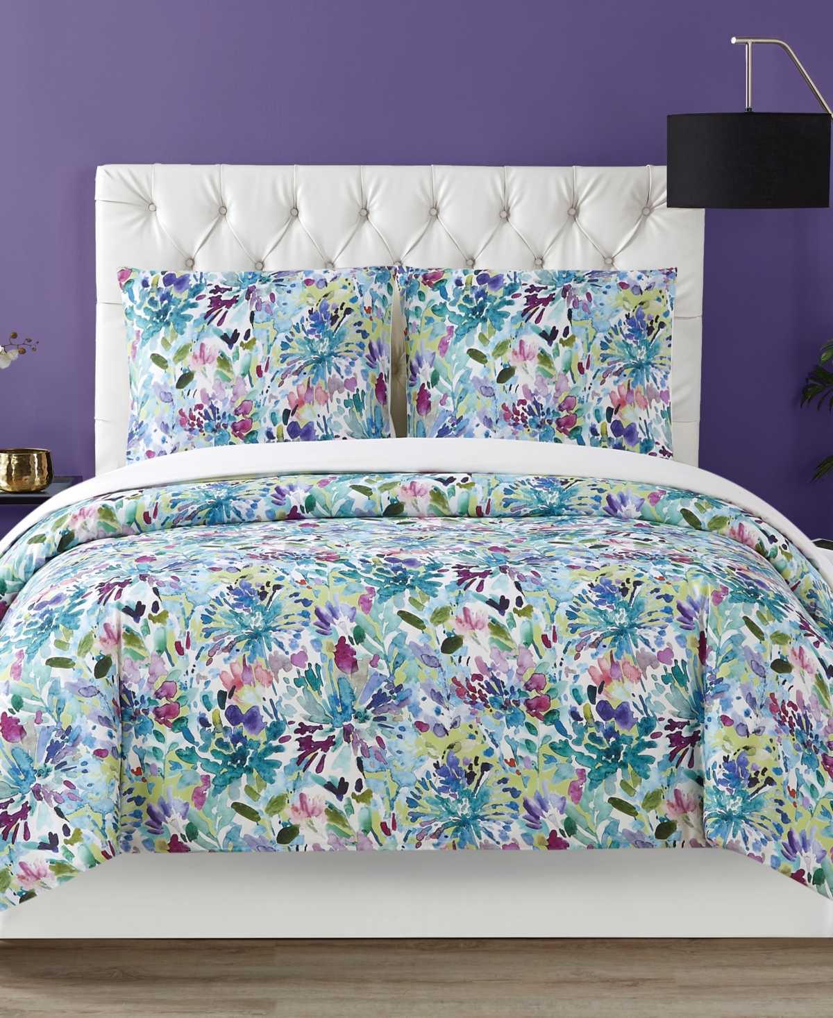 Christian Siriano New York Dahlia 3 Piece Duvet Set, Full/Queen Bedding