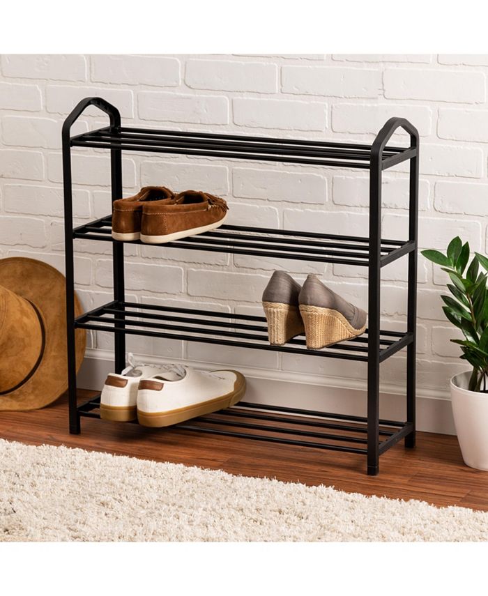 Honey Can Do 4Shelf Black Wire Shoe Rack Macy's