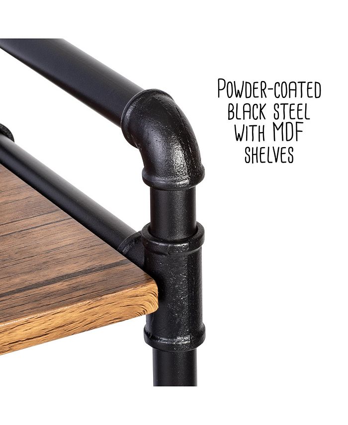 Honey Can Do 4Tier Industrial Black Bookshelf Macy's