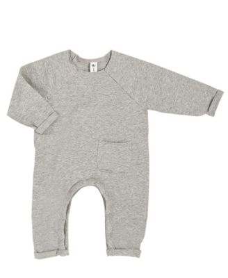 Earth Baby Outfitters Baby Boys or Baby Girls Footless Coverall - Gray
