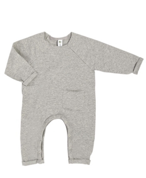 Earth Baby Outfitters Baby Boys and Girls Organic Cotton Raw Edge Romper