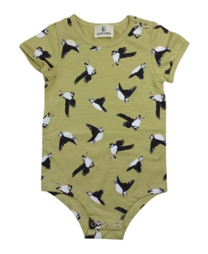 Earth Baby Outfitters Baby Girls Organic Cotton Puffins Bodysuit