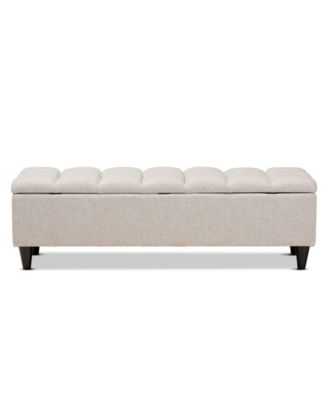 Brette Mid-Century Modern Upholstered Storage Bench Ottoman