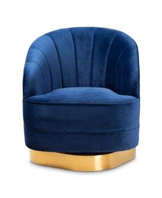 Fiore Glam and Luxe Upholstered Swivel Accent Chair