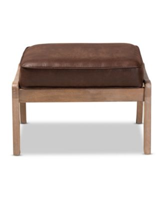 Sigrid Mid-Century Modern Upholstered Ottoman