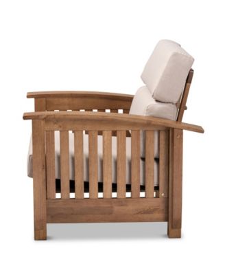 Charlotte Modern Classic Mission Style Upholstered 1 Seater Lounge Chair