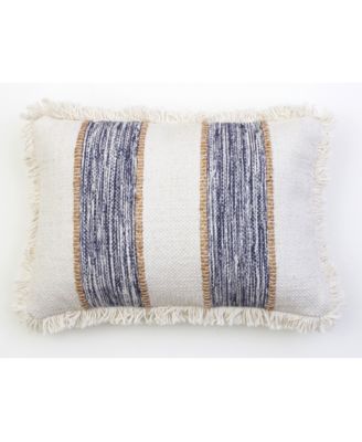 THRO - 14x20 Bodhi Jute Rope Fringe Pillow in Blue