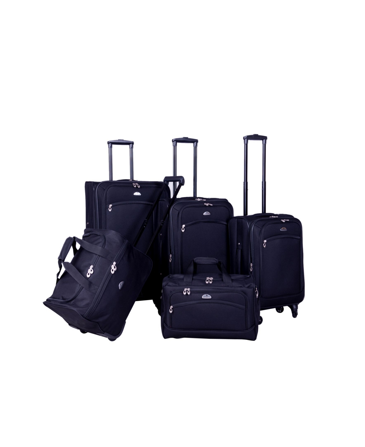 South West Collection 5 Piece Luggage Set - Black