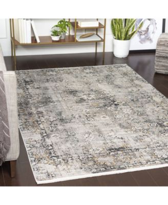 Solar SOR-2308 Charcoal 3' x 5' Area Rug