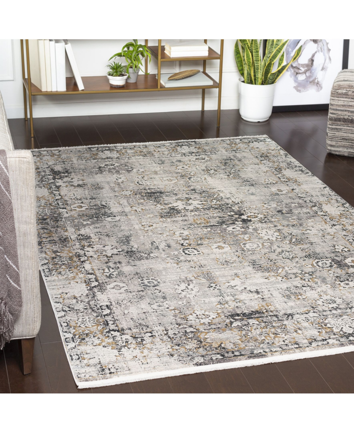 Surya Solar Sor-2308 Charcoal 3' x 5' Area Rug